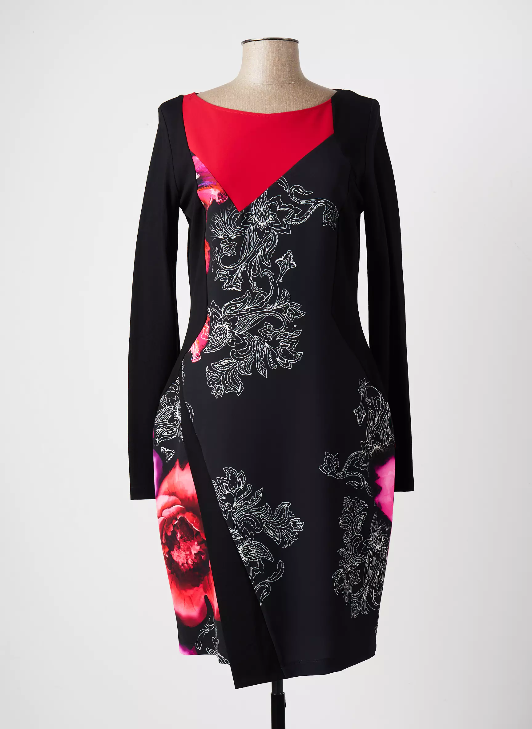 Eroke Robes Mi Longues Femme couleur noir