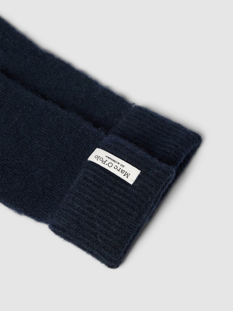 Handschuhe mit Label-Detail in marineblau