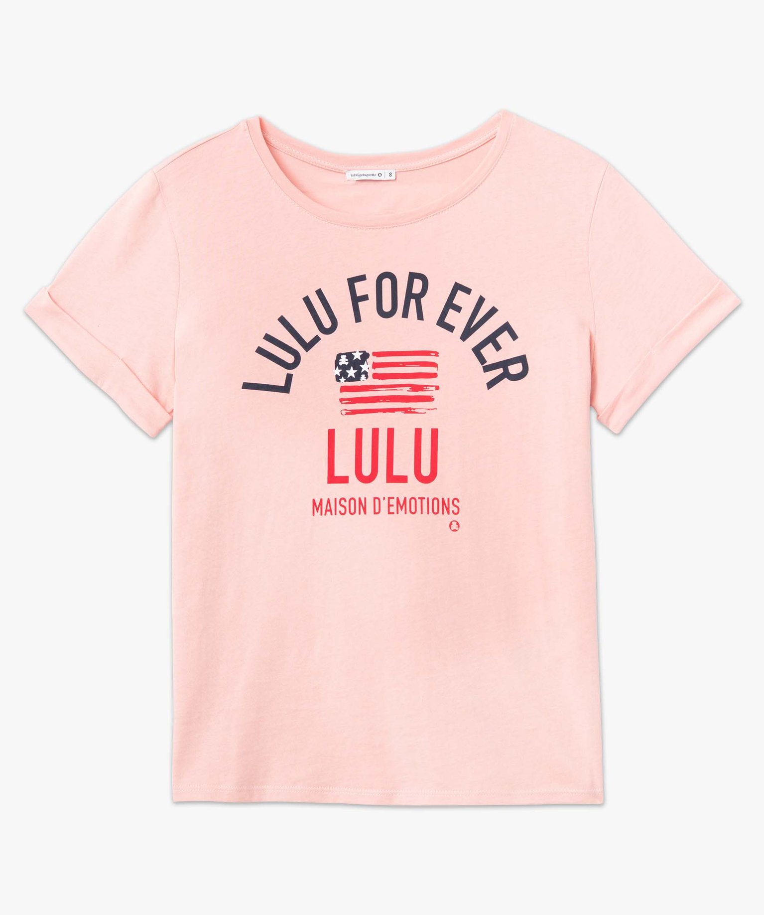 Tee-shirt femme avec inscription - LuluCastagnette rose | GEMO