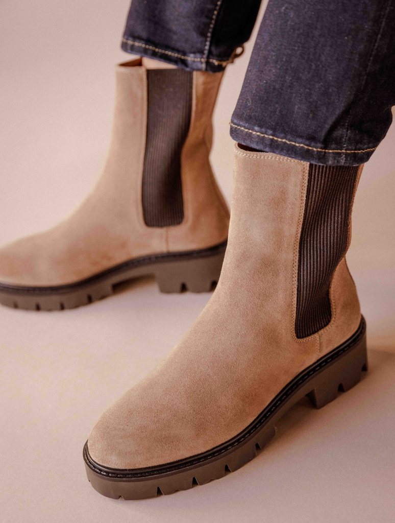 Ivy - Taupe Mohair & Marron