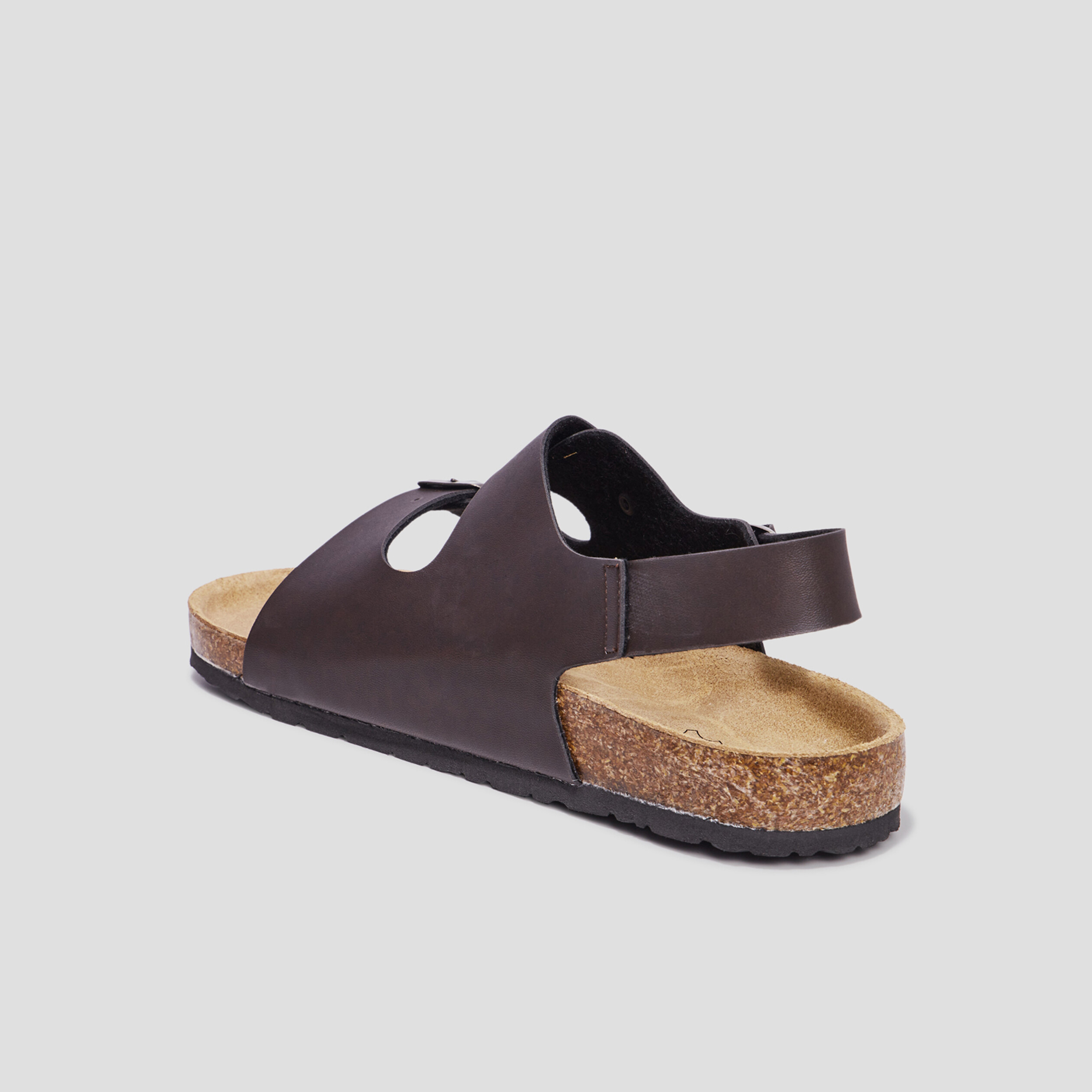 Sandales avec boucles Politou marron homme | La Halle