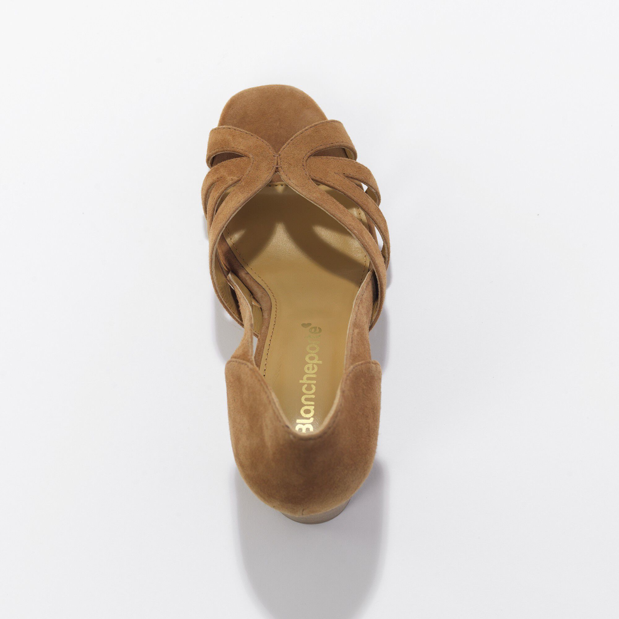 Sandales bout ouvert, cuir