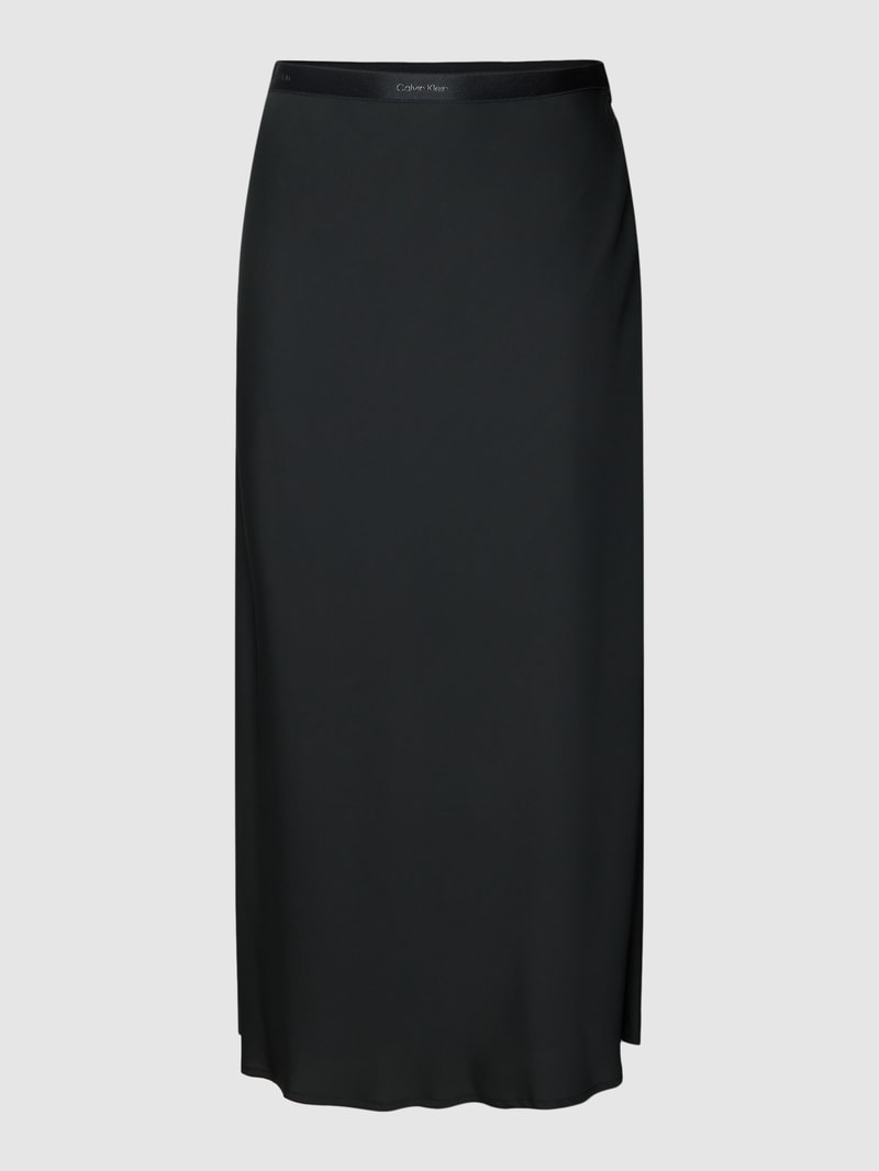 Maxirock mit Logo-Print in schwarz