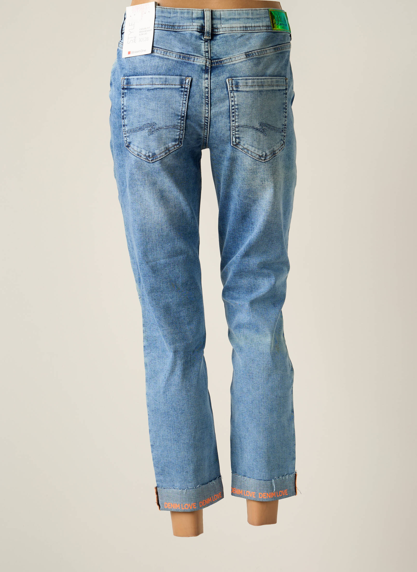 Street One Jeans Coupe Droite Femme couleur bleu