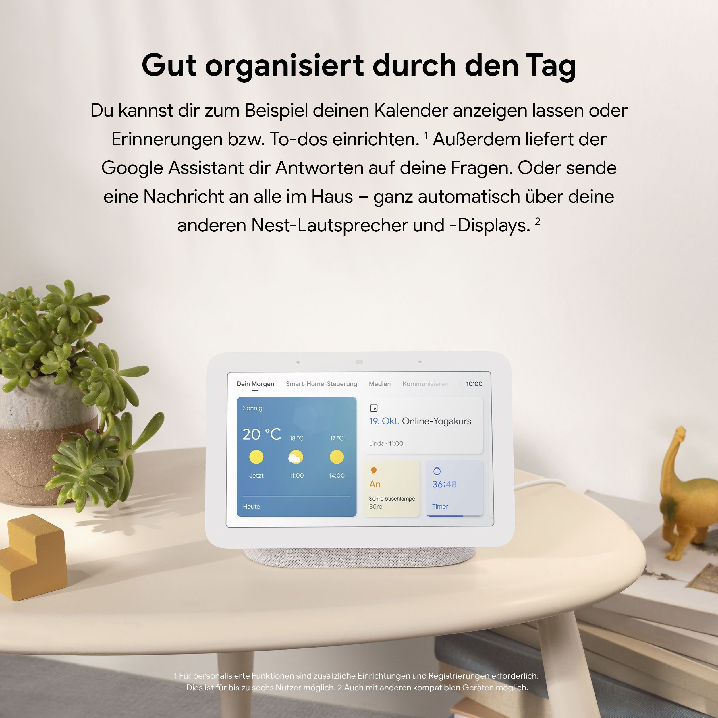 Google Nest Hub (2. Generation) Smart Speaker (Bluetooth, WLAN)