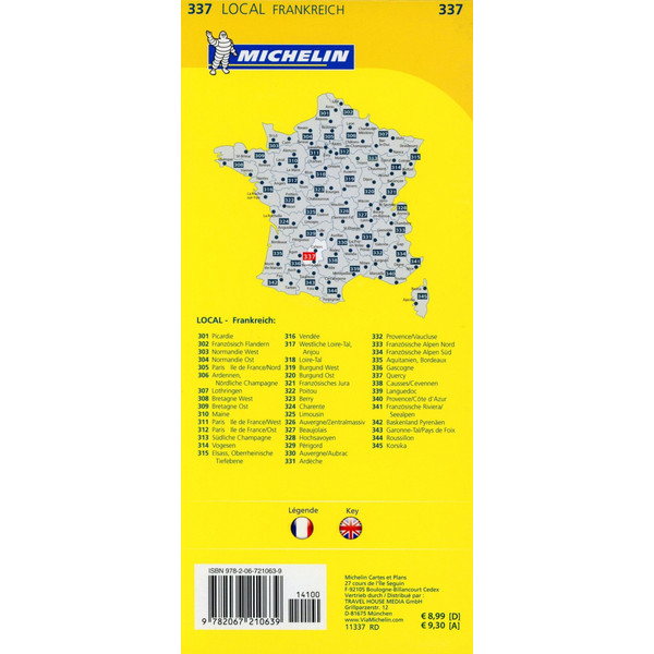 Michelin Quercy - Straßenkarte