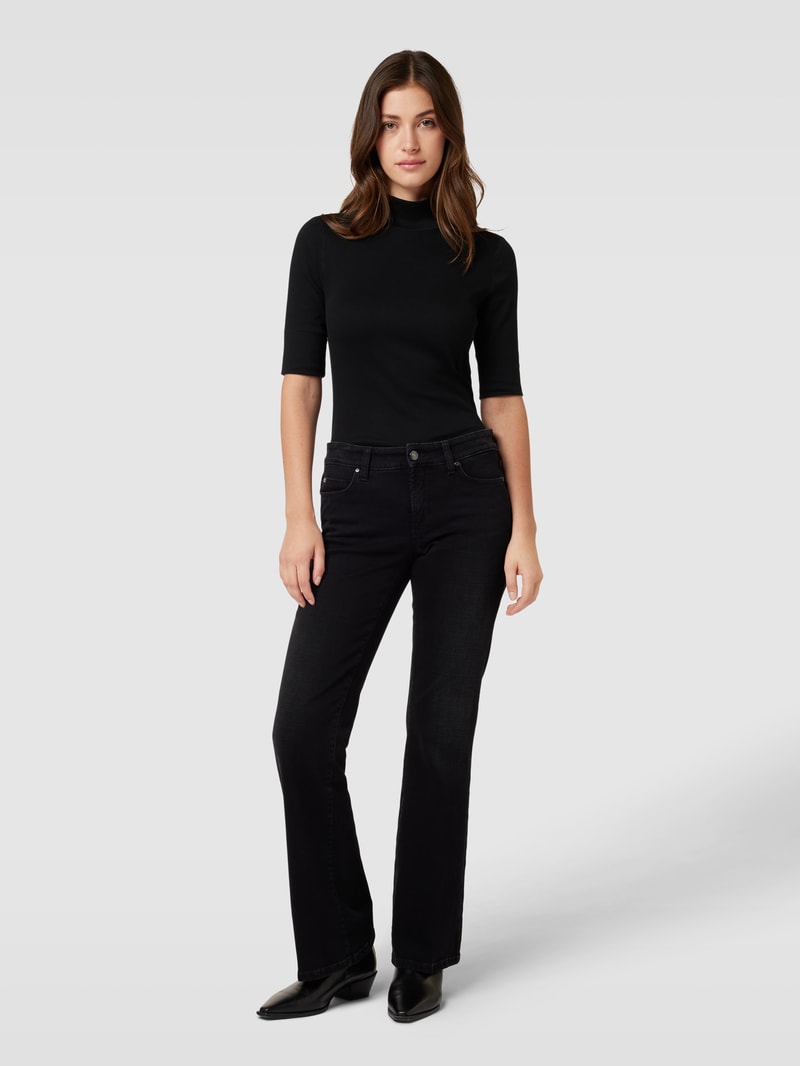 Flared Jeans mit 5-Pocket-Design Modell 'PARIS' in schwarz