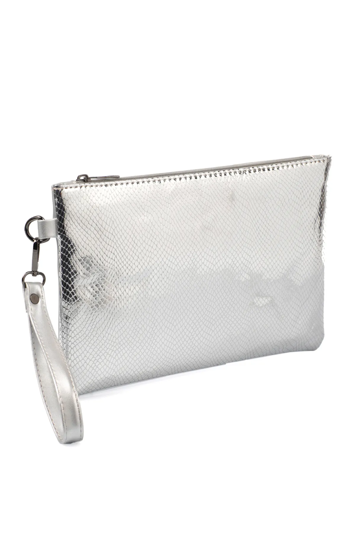 Capone Outfitters  Clutch - Silberfarben - Unifarben