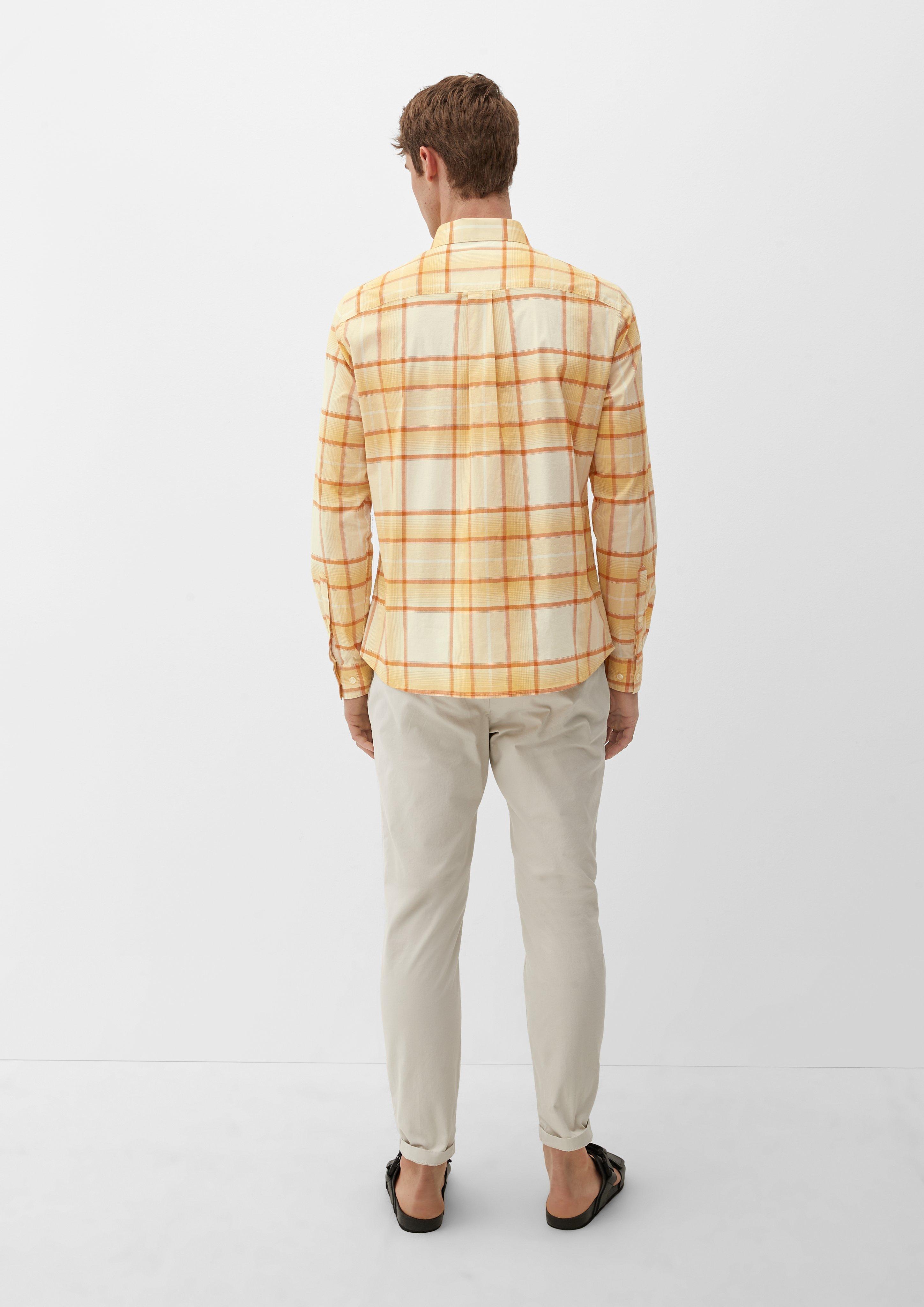 Kariertes Hemd aus Baumwollstretch  2127472-13N1