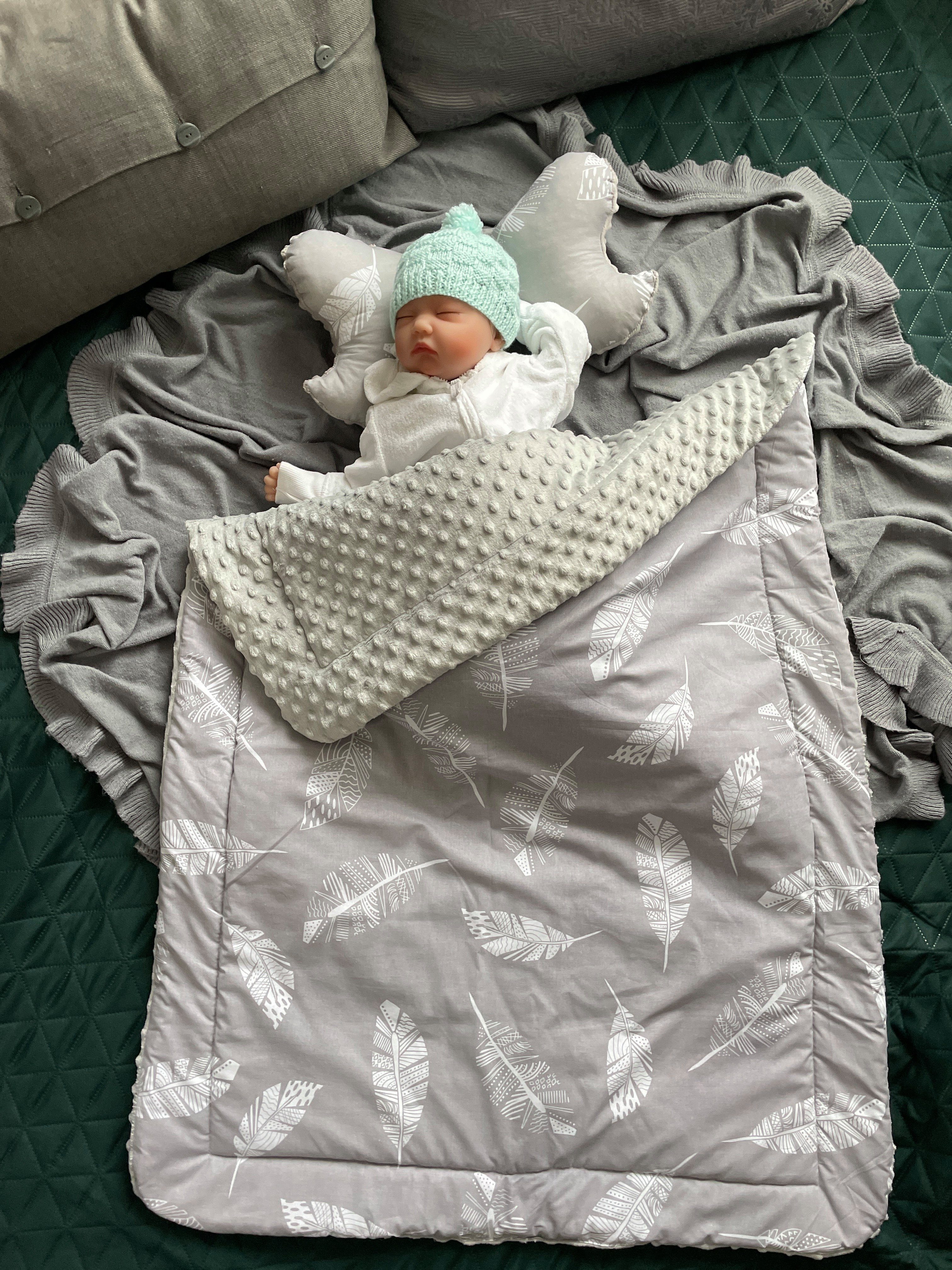 Babydecke Warm, Mittelwarm BAUMWOLLE/MINKY Babydecke 80x100 cm Kuscheldecke, Loolay, Warm und Weich Babybett und Kinderwagen DECKE von LOOLAY®