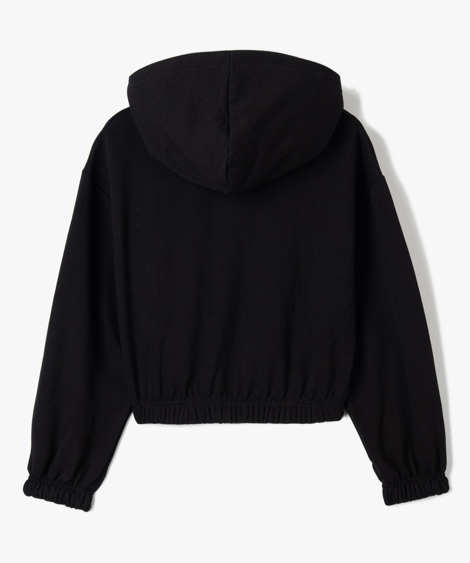 Sweat fille à capuche coupe courte - Just Dance noir | GEMO