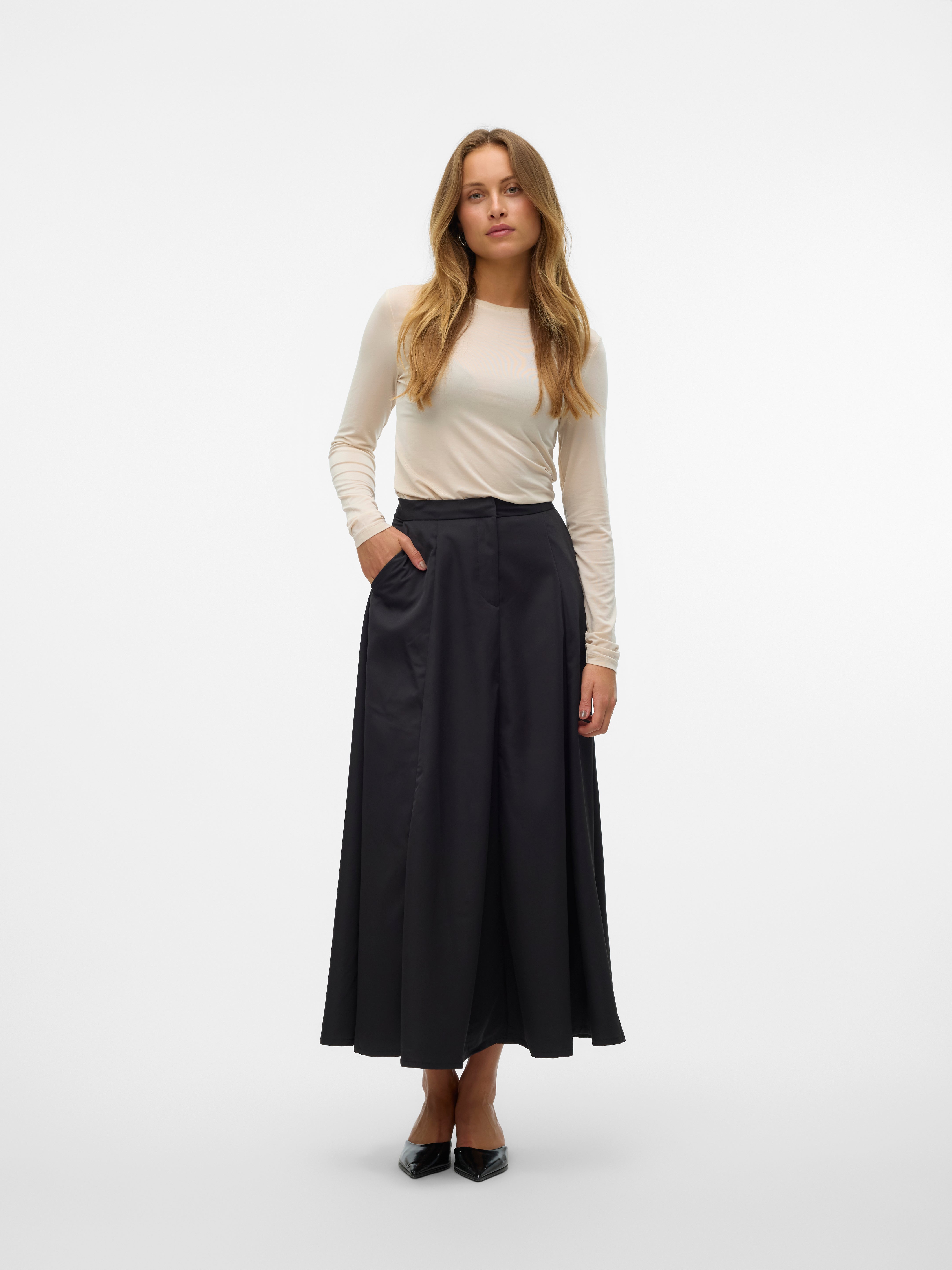 VMTARA Hohe Taille Langer Rock