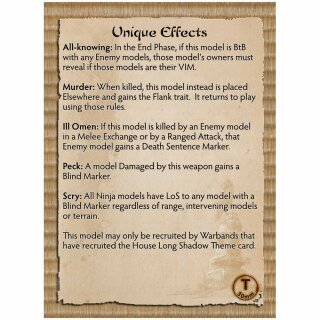 House Long Shadow - Themed Warband