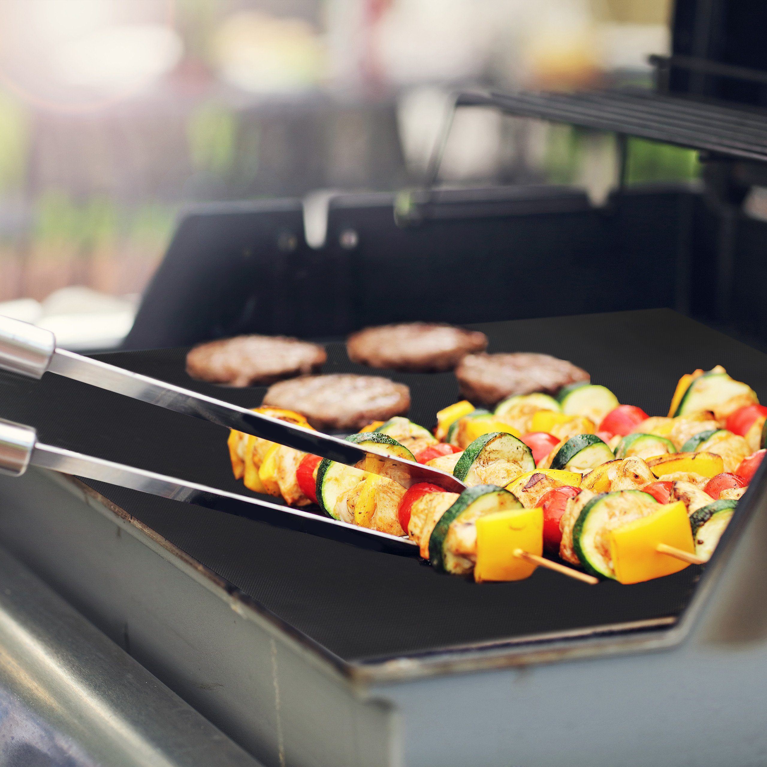 relaxdays Backmatte BBQ Grillmatte 3er Set, Kunststoff
