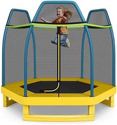 Costway COSTWAY Ø223cm Gartentrampolin mit Sicherheitsnetz