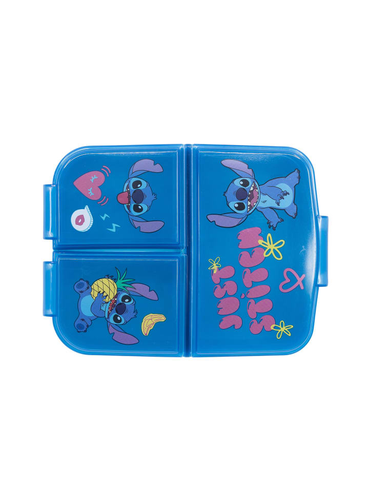 Stitch Brotdose mit 3 Fächern in Blau günstig kaufen onesize