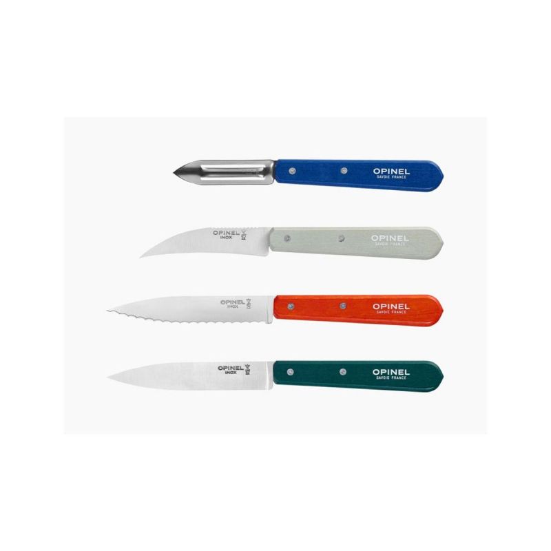 Opinel SET Essentiels Du Cuisinier 4 Stück farbig (Nr. 112-113-114-115)