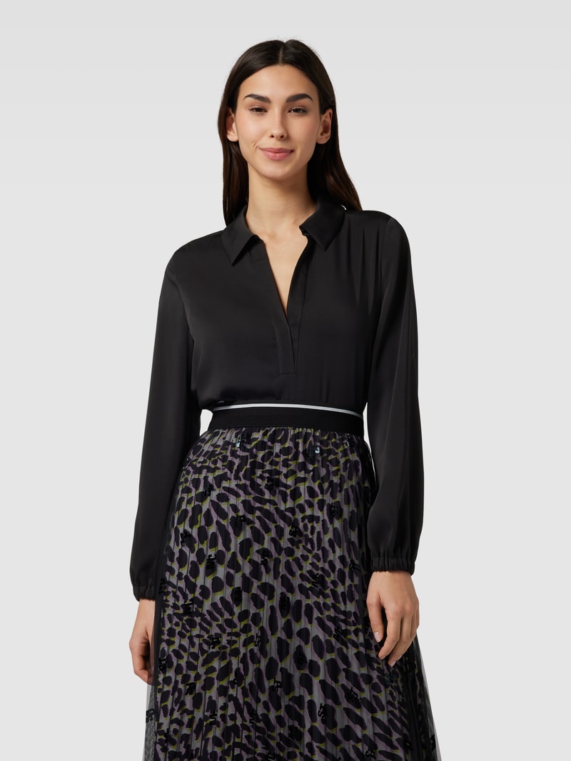 Bluse mit Umlegekragen in black