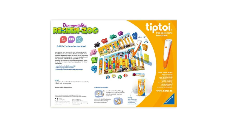 Ravensburger tiptoi - Der verrückte Rechen-Zoo - Lernspiel ab 4 Jahren