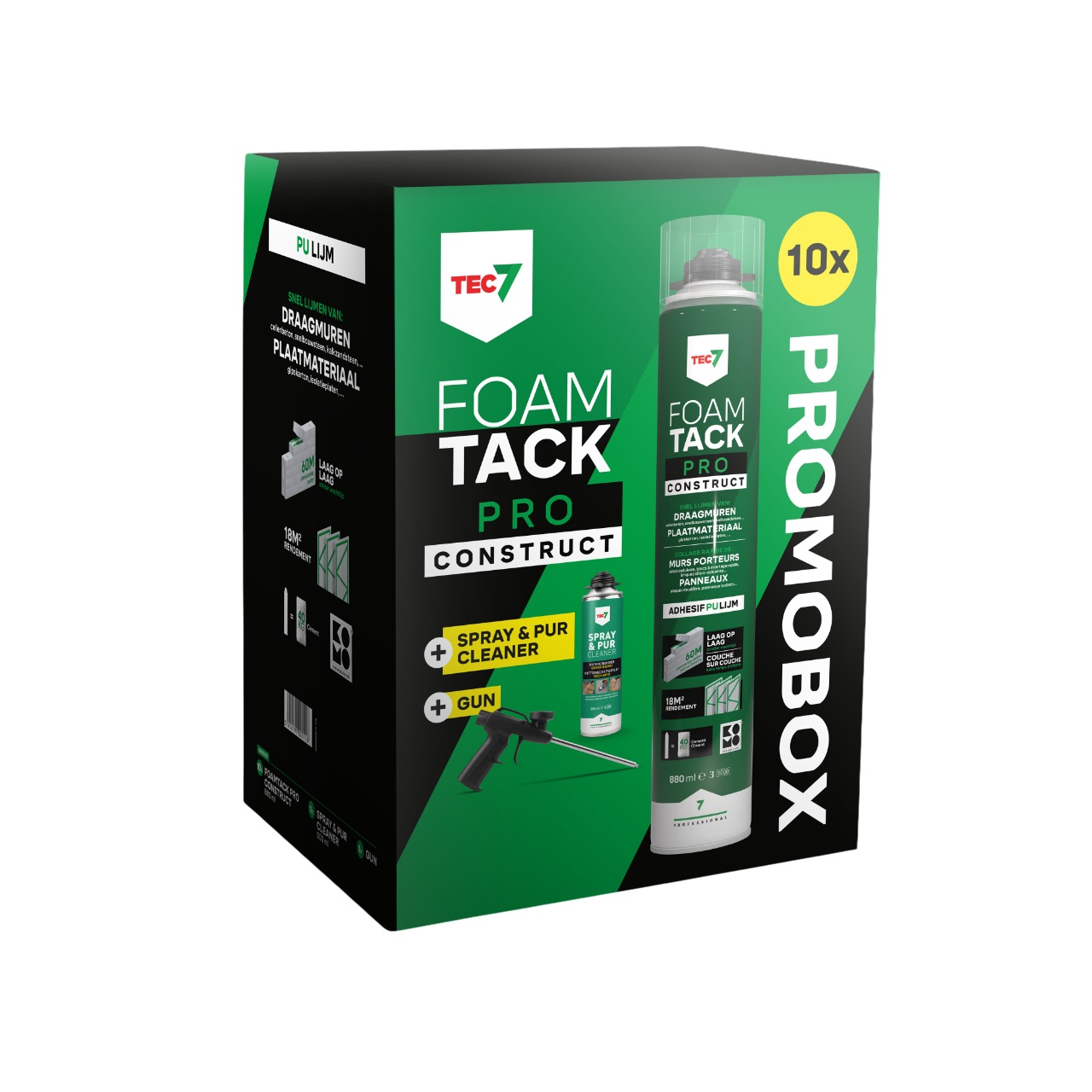 TEC7 670996000 FoamTack Pro Construct kombipack szalag