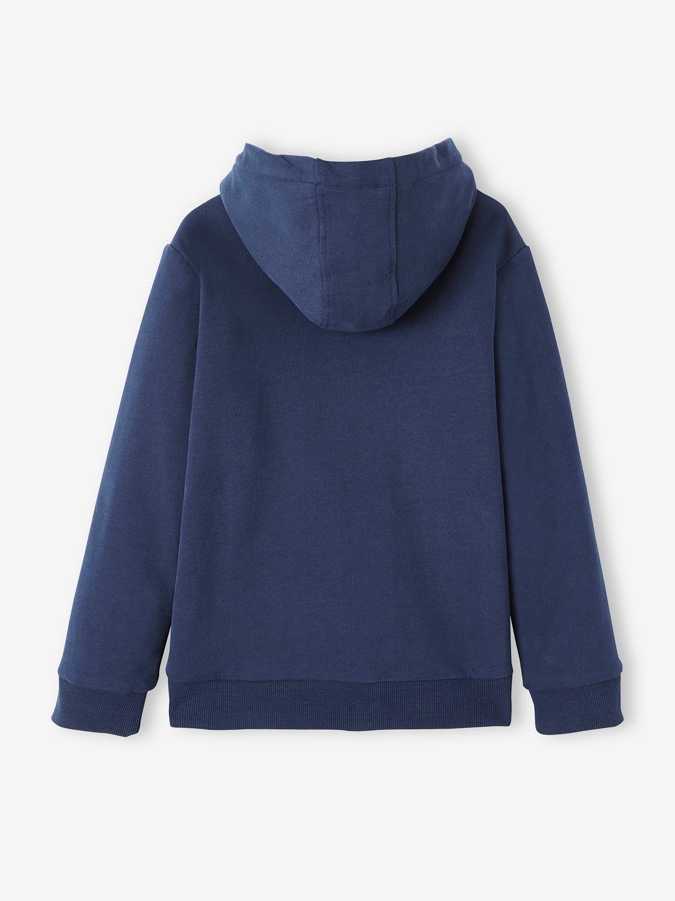 Sweat zippé doublé sherpa garçon encre