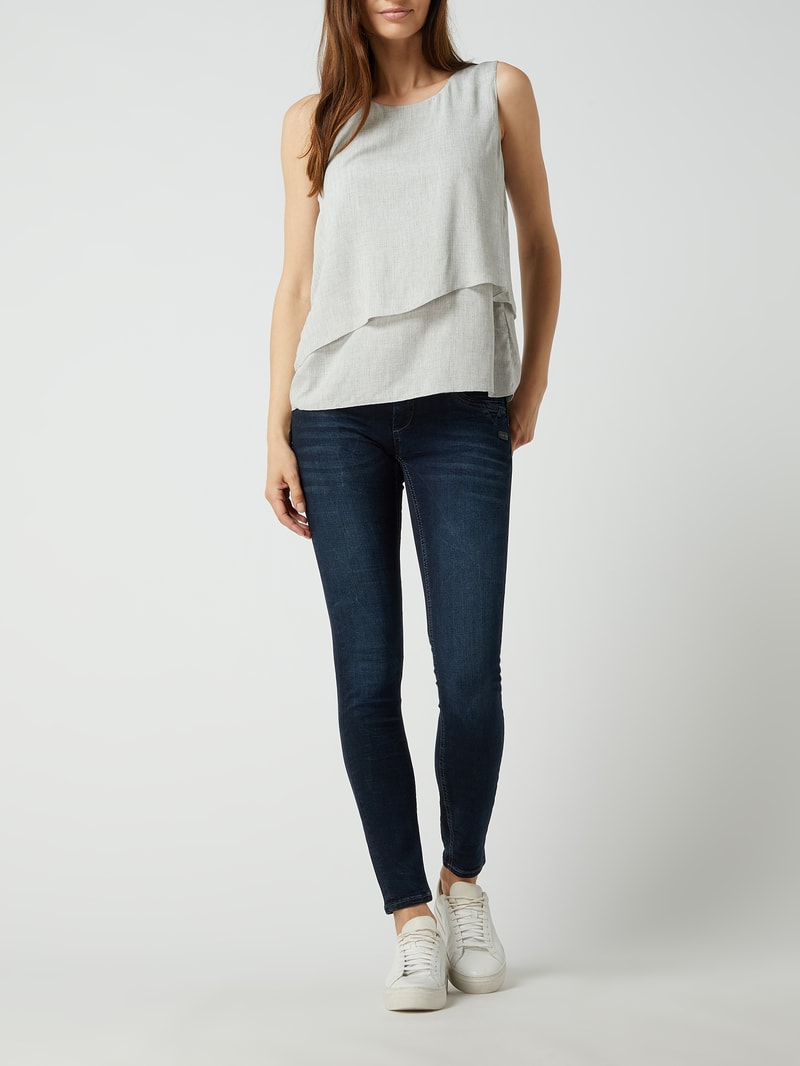 Skinny Fit Jeans mit Viskose-Anteil Modell 'Nikita' in blau