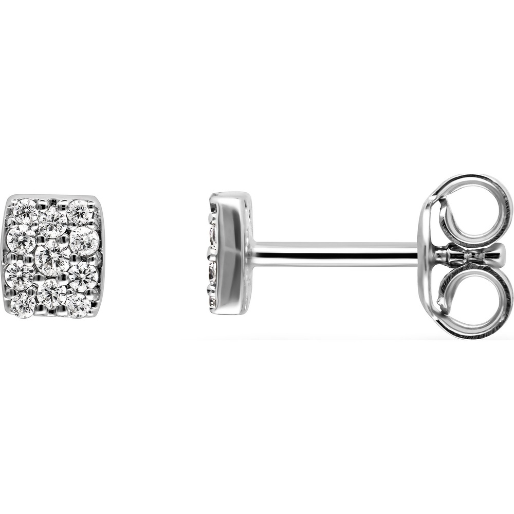 FAVS Boucles d'oreilles à fermoir à poussette 925 Argent Boucles d'oreilles