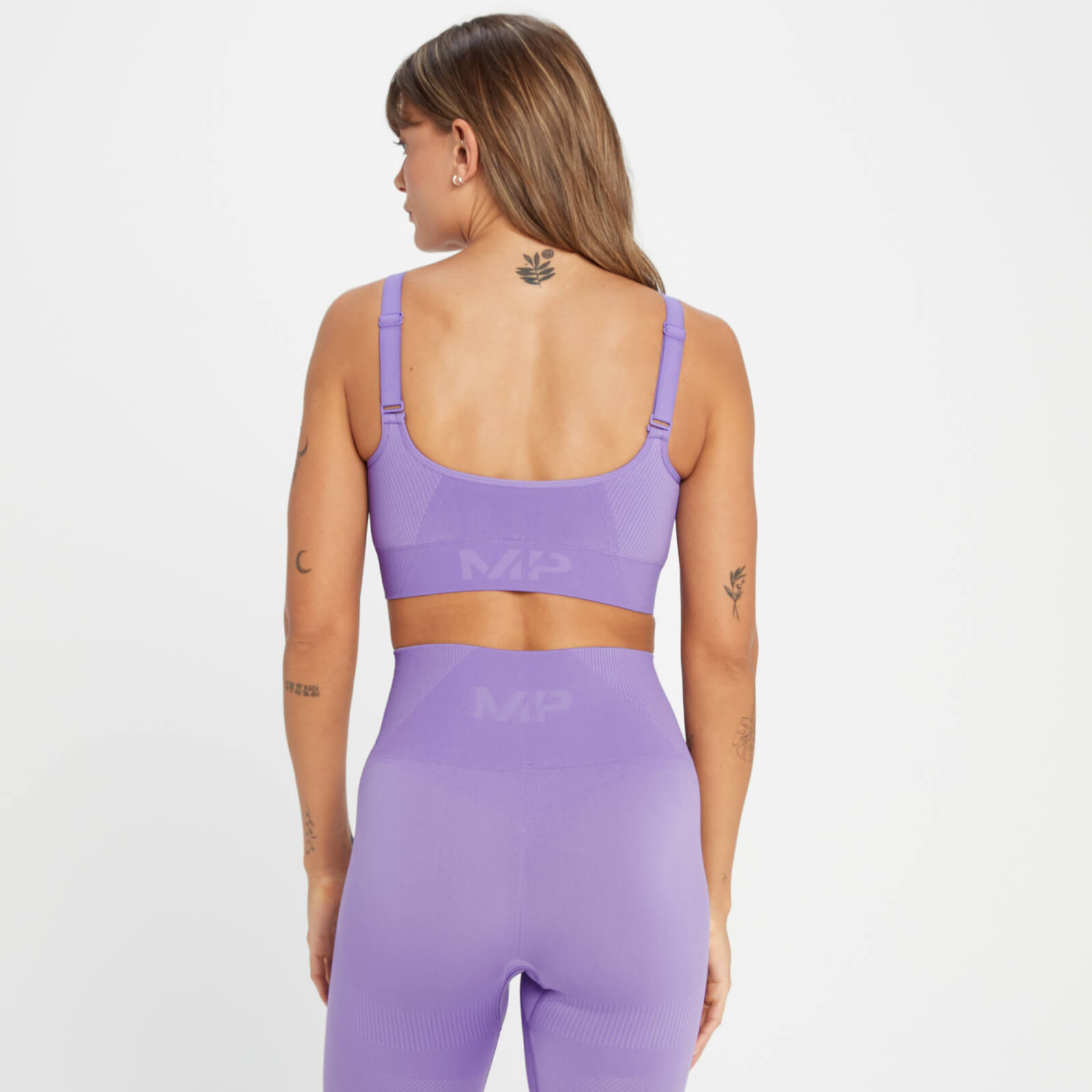 Brassière de sport sans coutures MP Tempo Tonal pour femmes – Lilas électrique