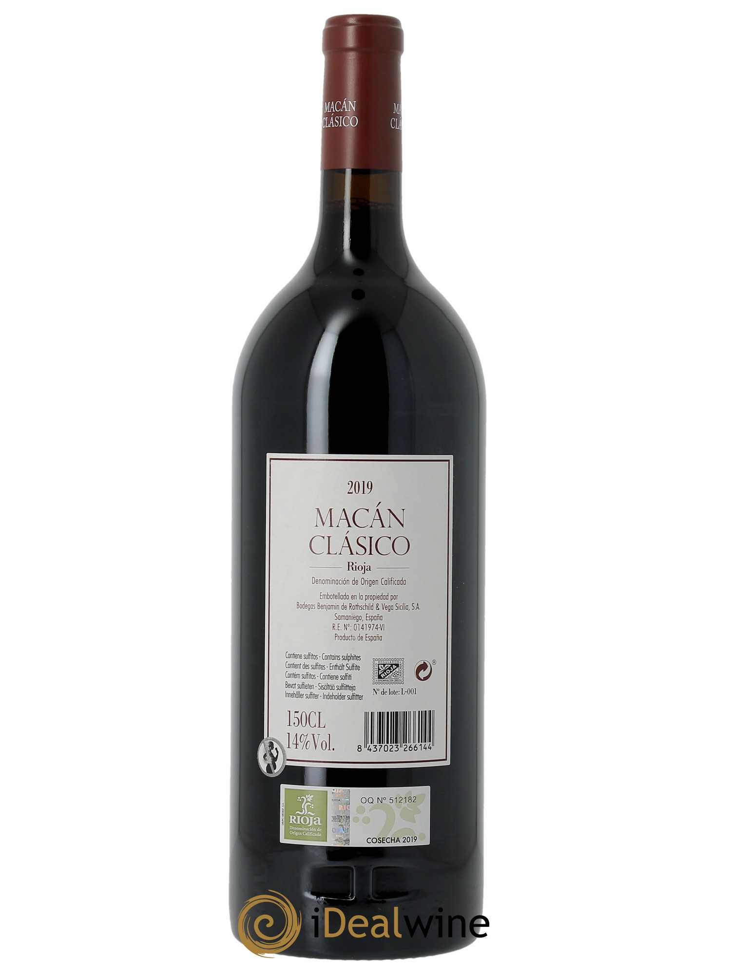 Rioja DOCa Macan Benjamin de Rothschild & Vega Sicilia S.A  2019 - Lot de 1 Magnum