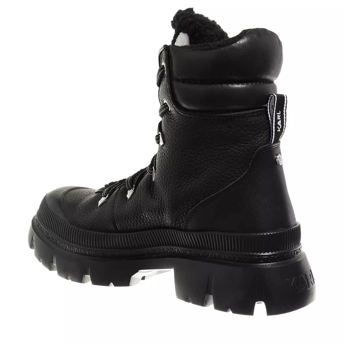 LAGERFELD Stiefeletten schwarz Schnürstiefel