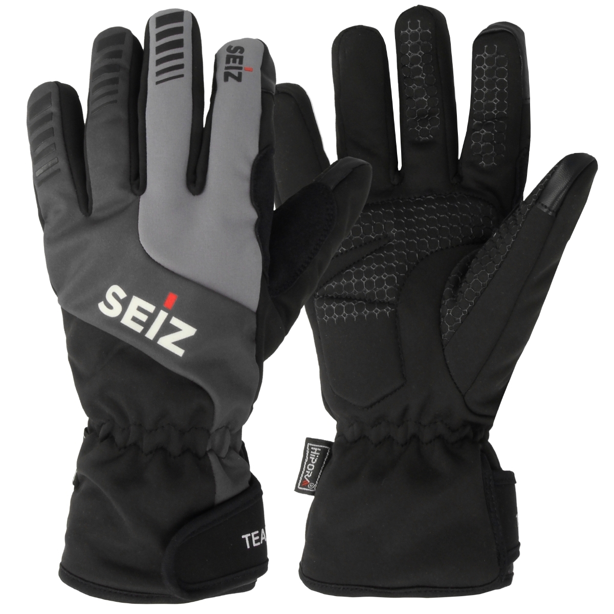 SEIZ TEAM Soft Shell Handschuhe schwarz