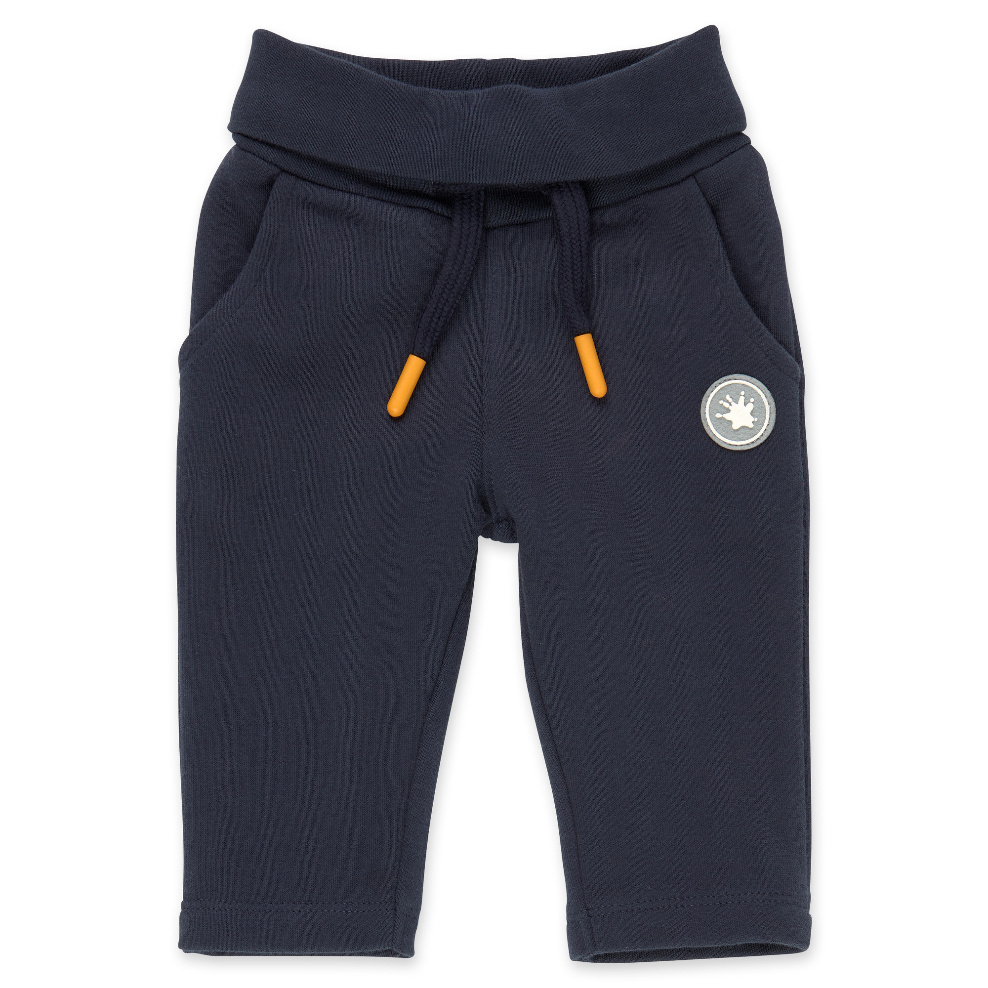 Dunkelblaue Baby Sweathose ohne Beinbündchen