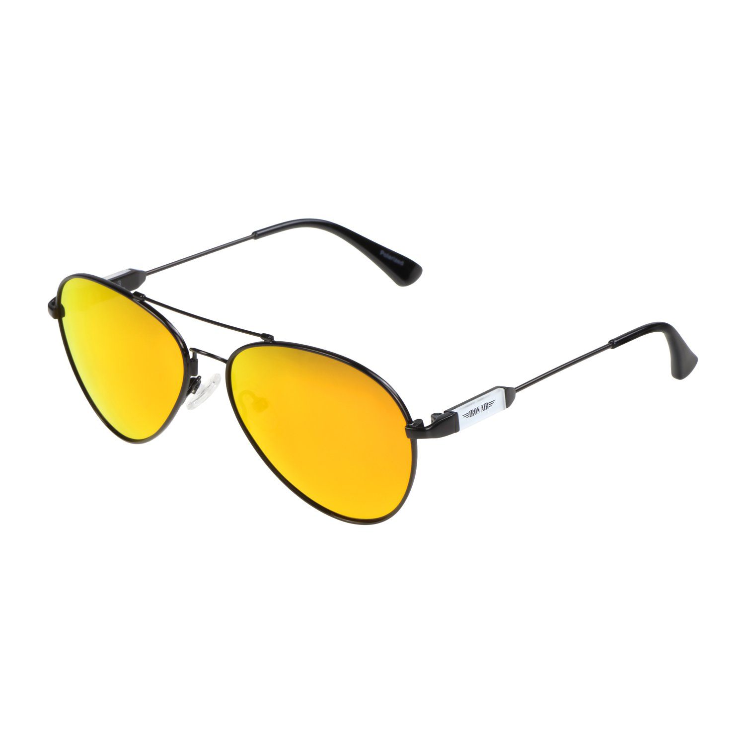 ActiveSol SUNGLASSES Sonnenbrille Pilotenbrille für Kinder, 6 - 10 Jahre, Flieger-Brille (inklusive Brillenputztuch und Schiebeschachtel) Metall Bügel mit Memory Metall im Nasenbügel