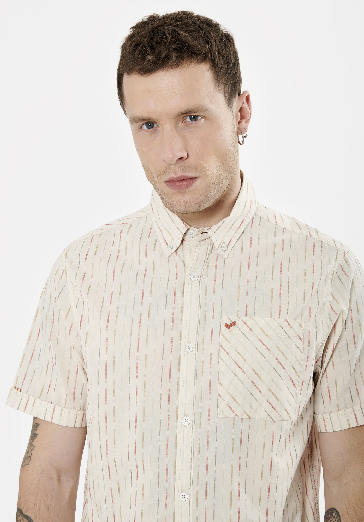 MILAN  Chemise beige Homme en 100% coton