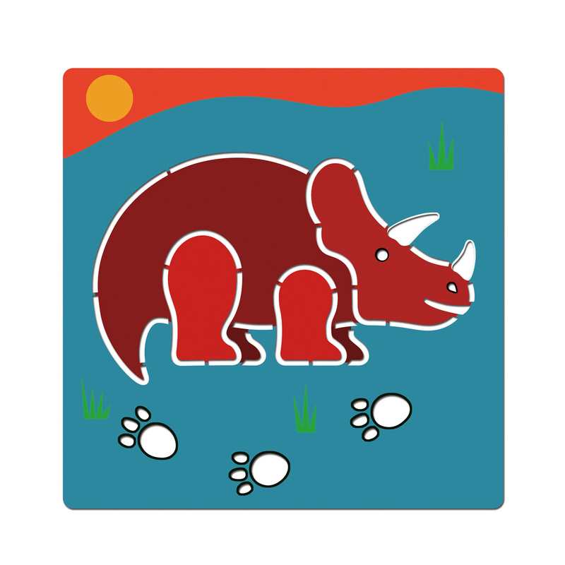 5 pochoirs dinosaures Djeco