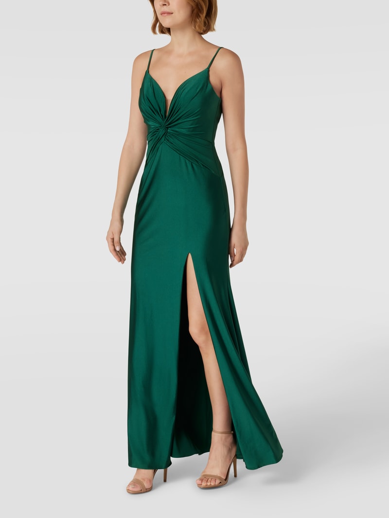Abendkleid mit Herz-Ausschnitt in grün