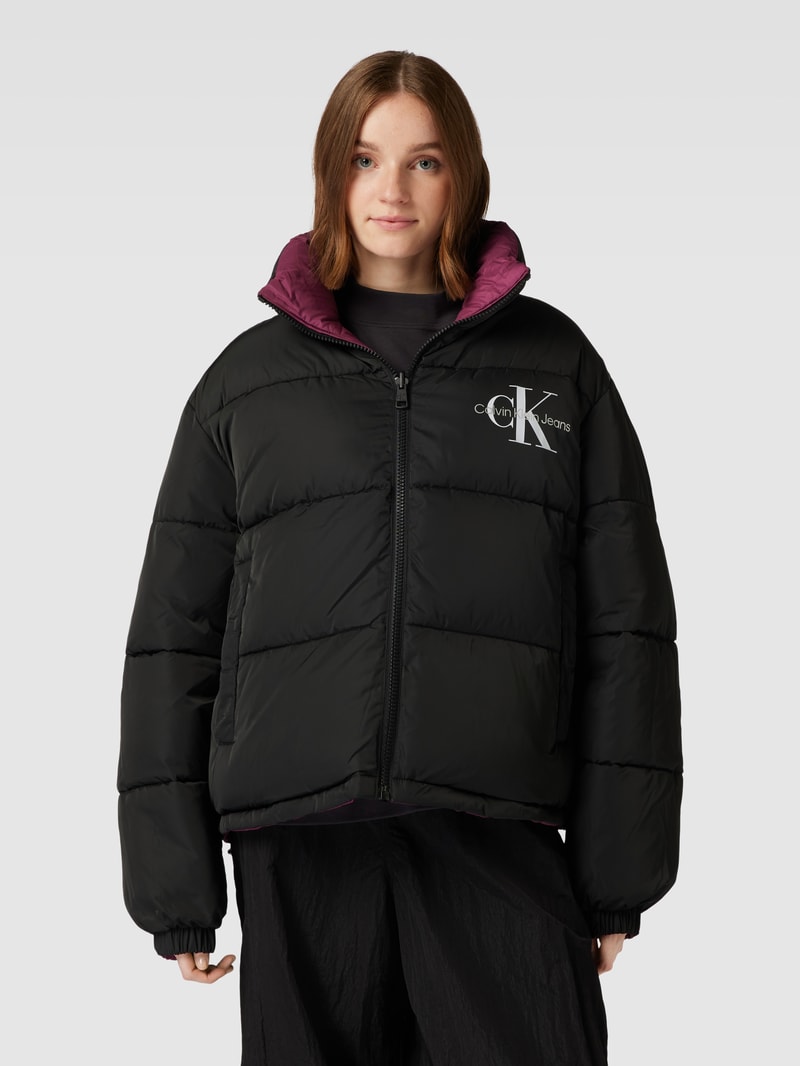 Jacke mit Logo-Print in black