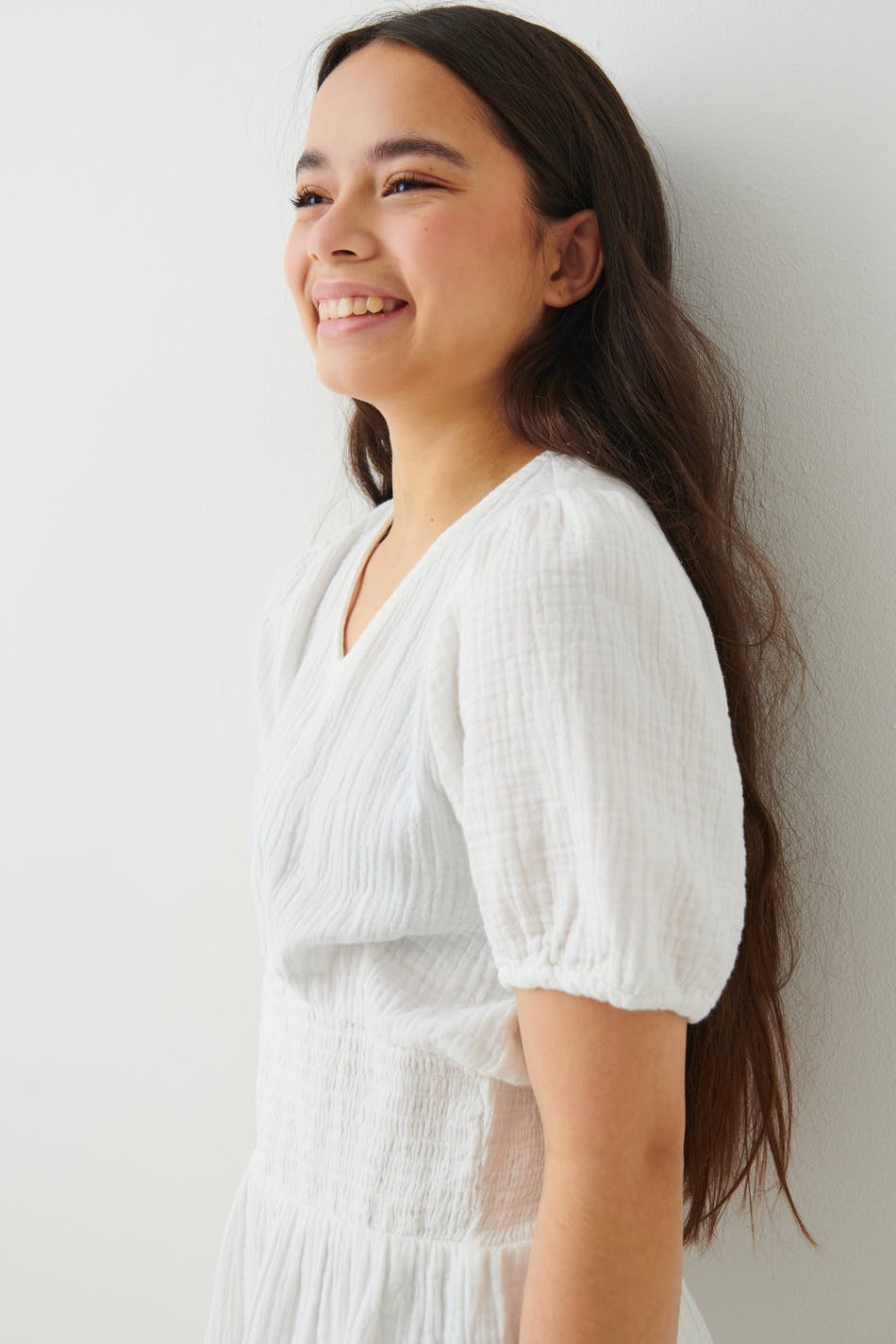 Y gauze frill dress