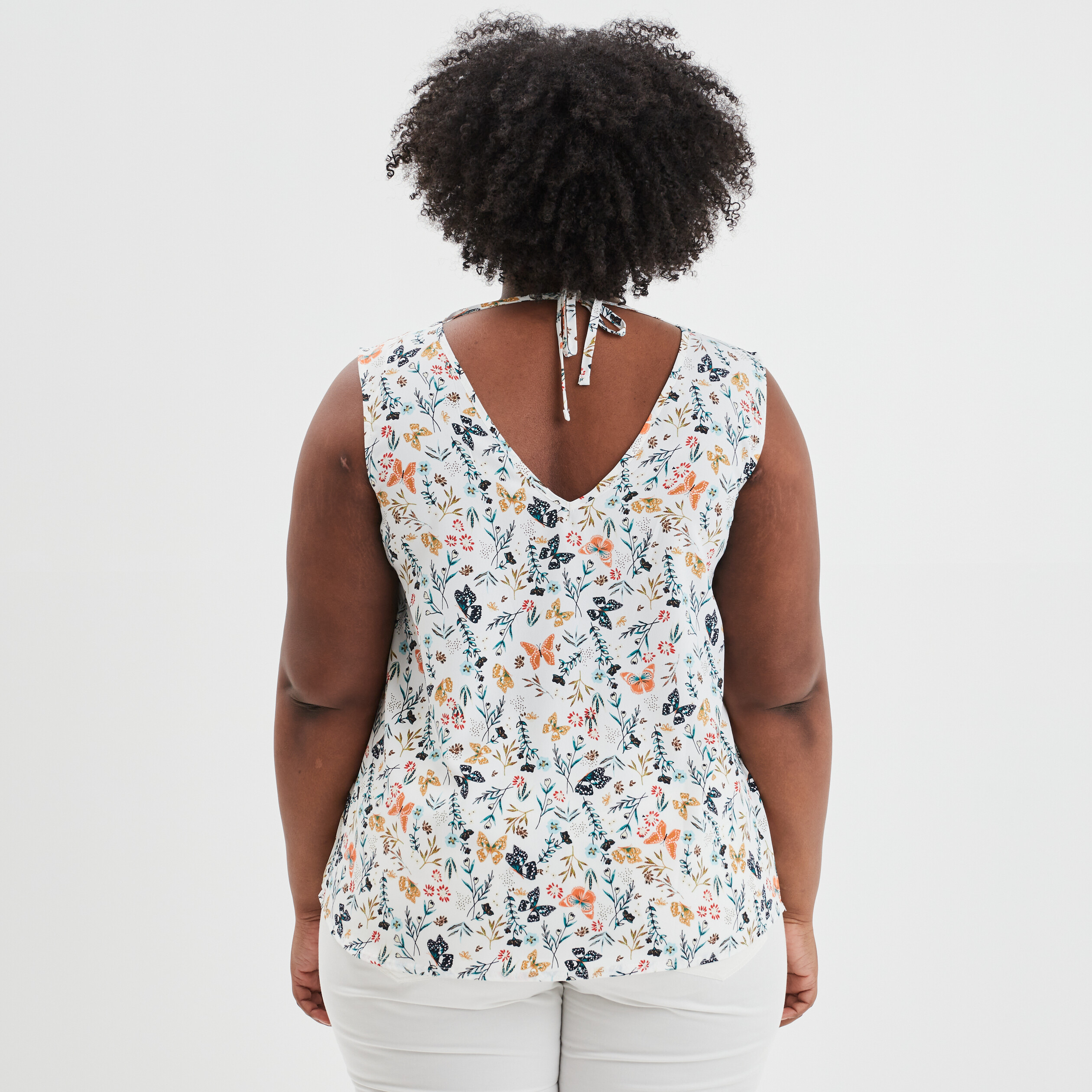 Blouse sans manches beige femme grande taille | La Halle