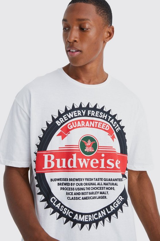 Oversize T-Shirt mit lizenziertem Budweiser Print
