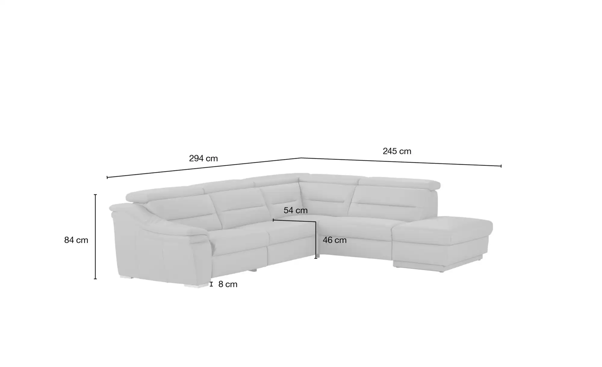 Kollektion Kraft Leder Ecksofa Ivonne