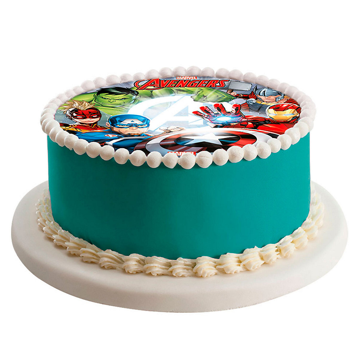 Essbare Tortenaufleger Avengers Hulk Captain America 20cm