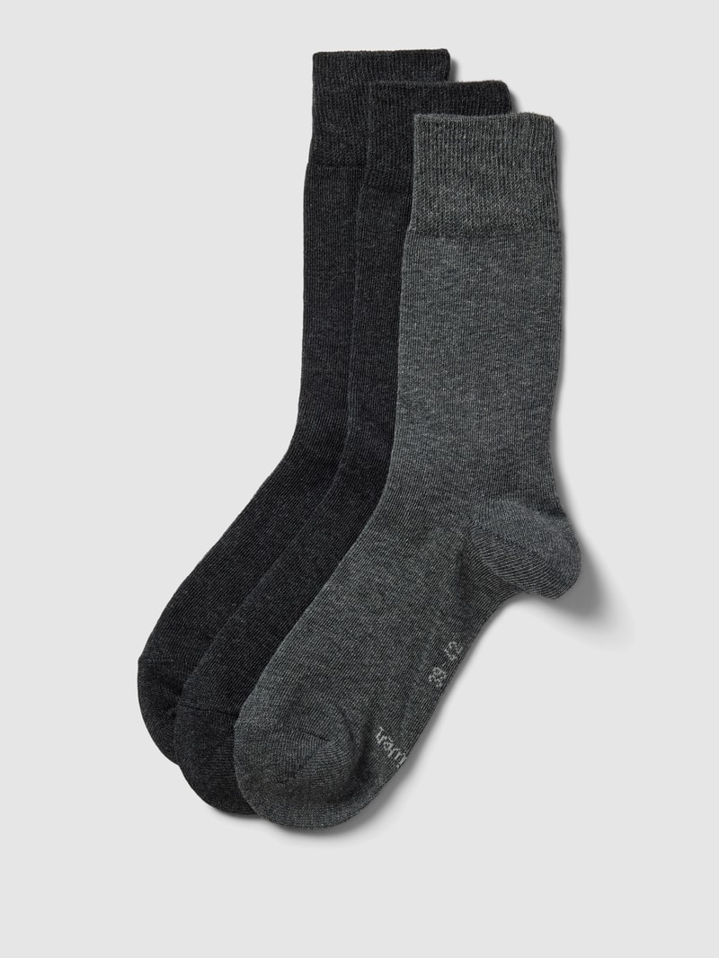 Socken mit Label-Detail im 3er-Pack in dunkelgrau