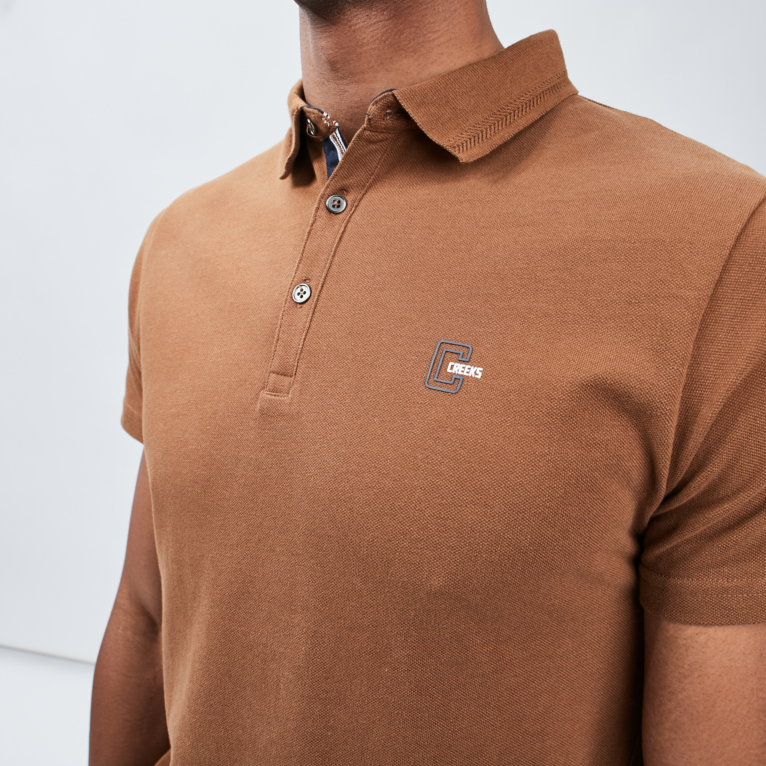 Polo manches courtes Creeks camel homme | La Halle