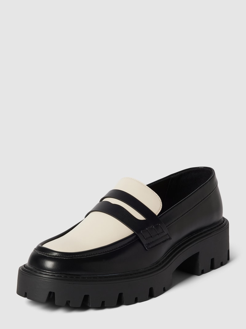 Penny-Loafer in Leder-Optik Modell 'BETTY-4' in schwarz
