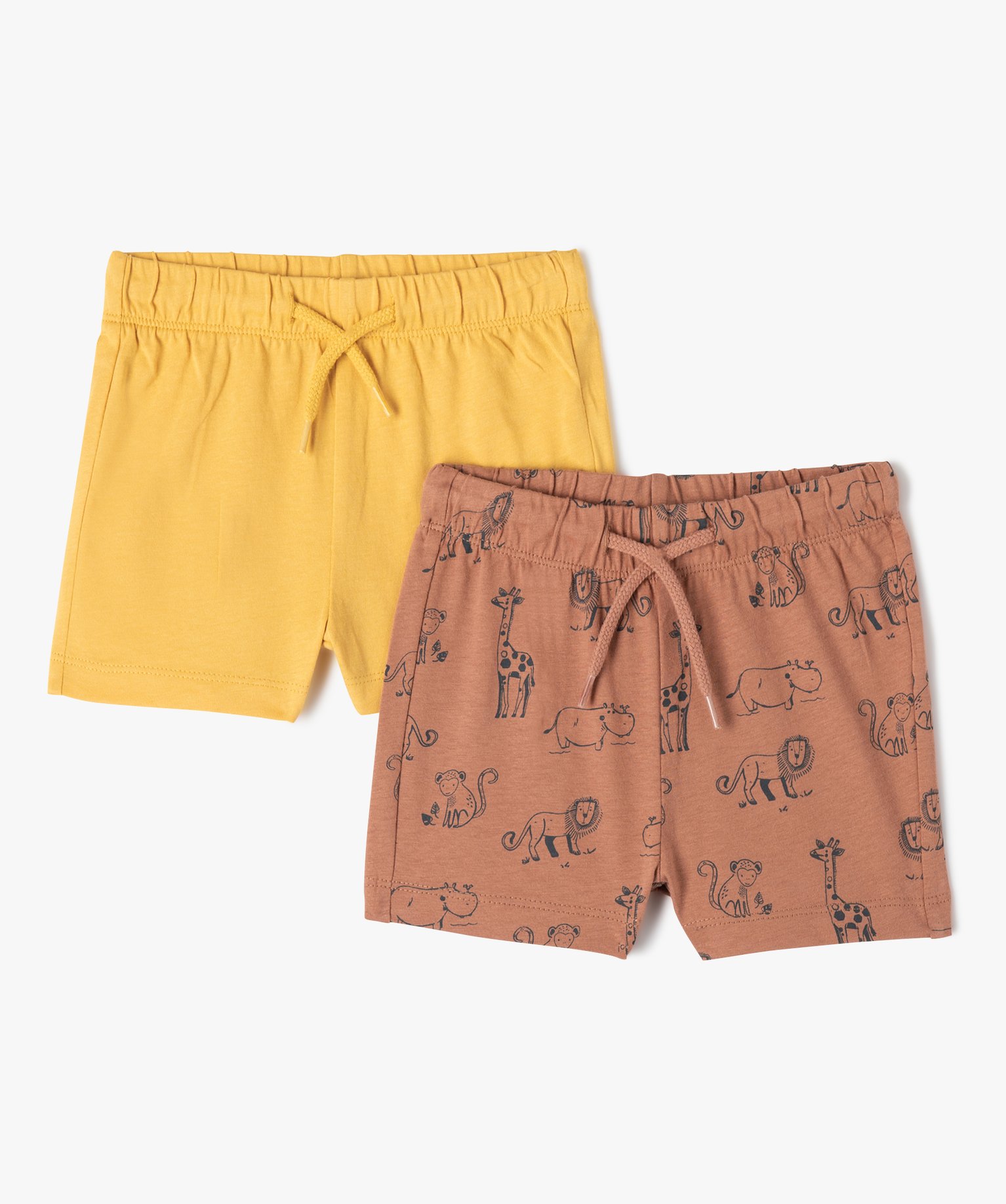 Short bébé Garçon en jersey à taille élastiquée (lot d... jaune | GEMO