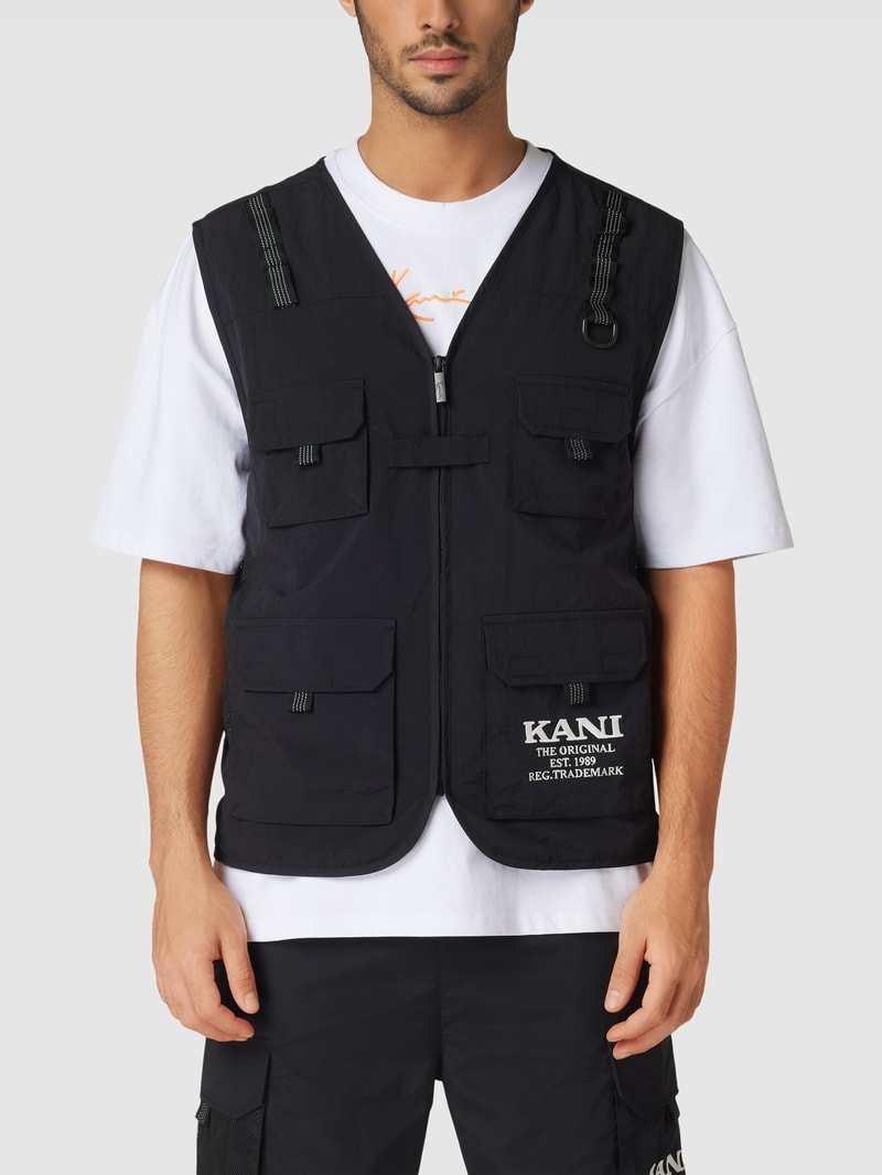 Weste mit Cargotaschen - P&C x Karl Kani in schwarz