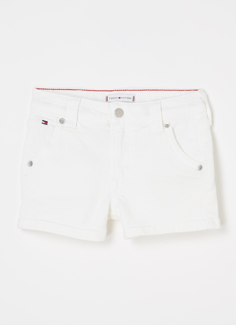 Pantaloni scurți din denim cu talie înaltă și croială dreaptă Tommy Hilfiger
