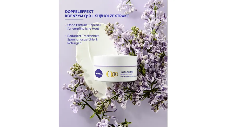 NIVEA Q10 Anti-Falten Beruhigende Tagespflege Sensible Haut LSF15 50 ml