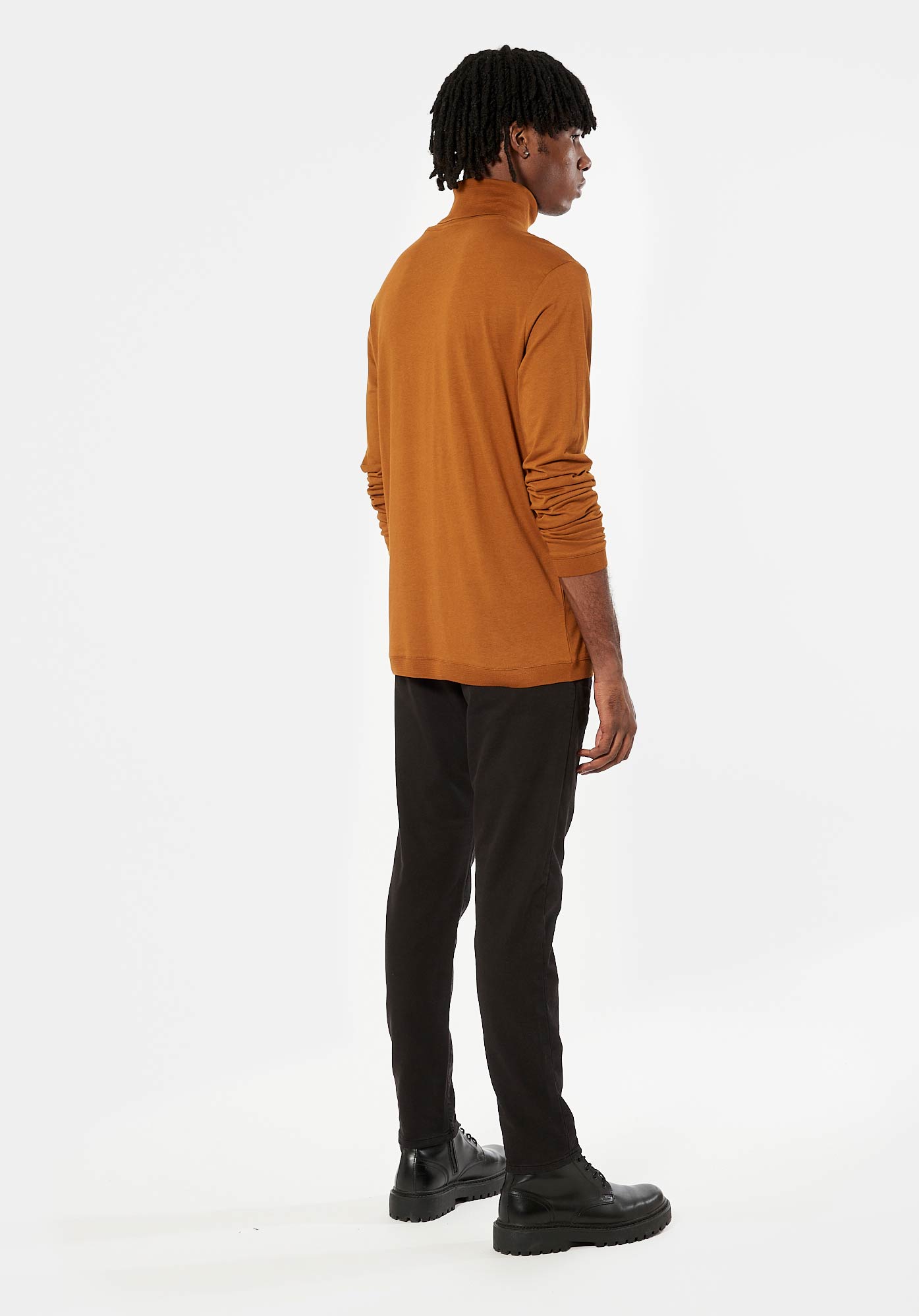 PASTE  T-shirt col roulé marron Homme